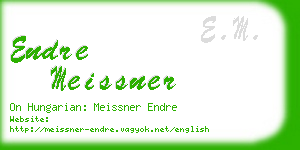 endre meissner business card